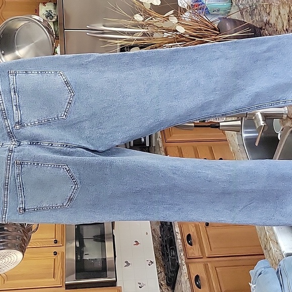 S.O.N.G Distressed Buttonfly Blue Jeans - Picture 6 of 6